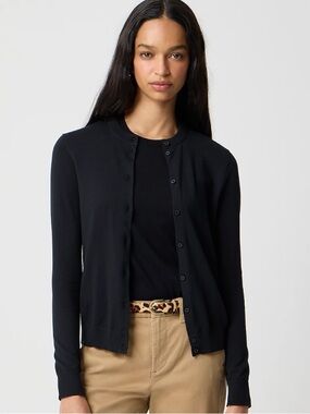 J. Crew The Claire Cardigan Black Sz M